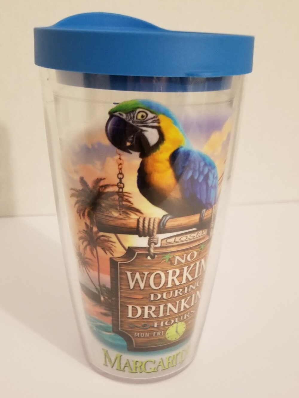 Tervis Tumbler Cup Jimmy Buffet Margaritaville Macaw Parrot Insulated Plastic